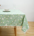 Rectangle Printed Tablecloth Cotton Linen (183x137 cm)
