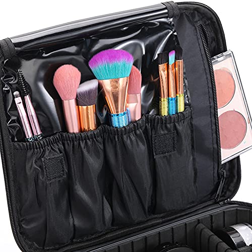 Makeup Cosmetic Storage Case with Adjustable Compartment - Purple