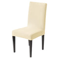 Decorative Dining Chair Cover – 220 GSM Stretch Jacquard Fabric (Beige)