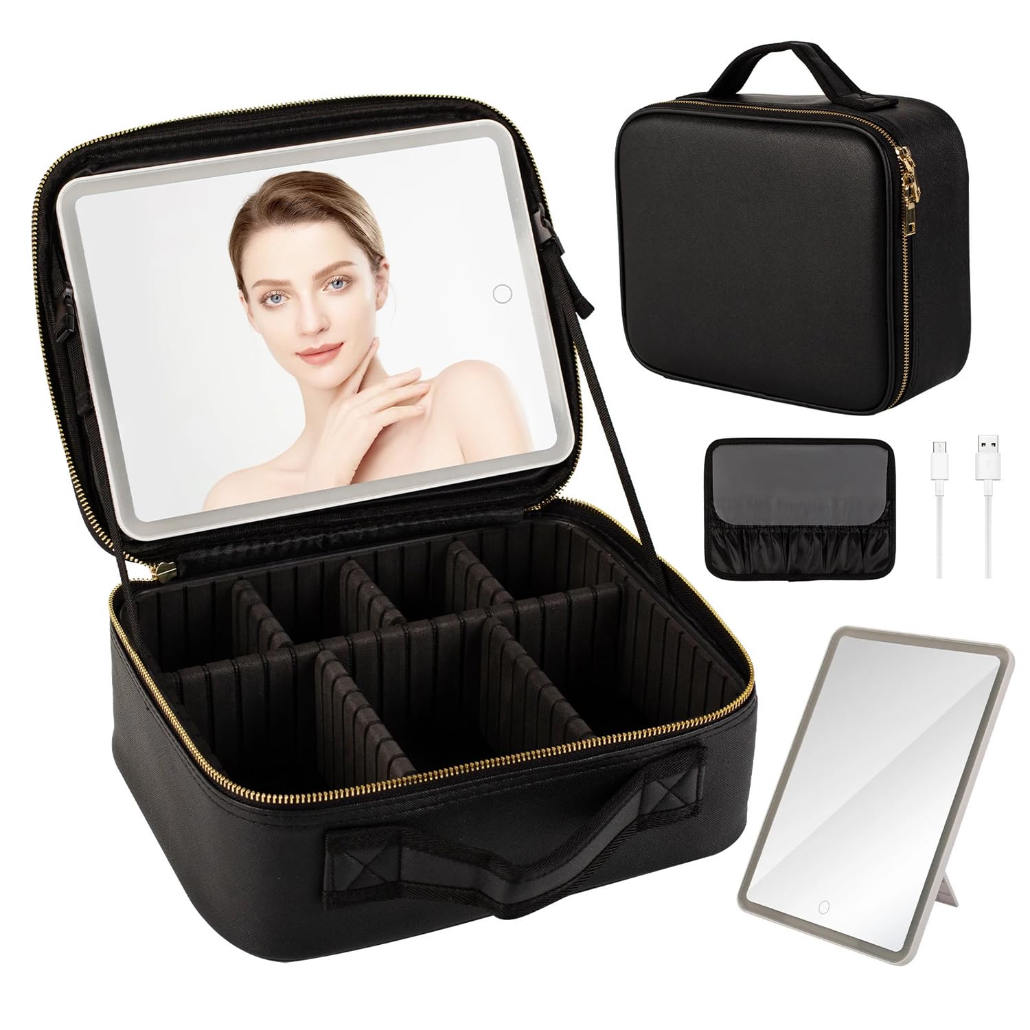 Extra Large Makeup Professional Makeup Organizer Case Relavel