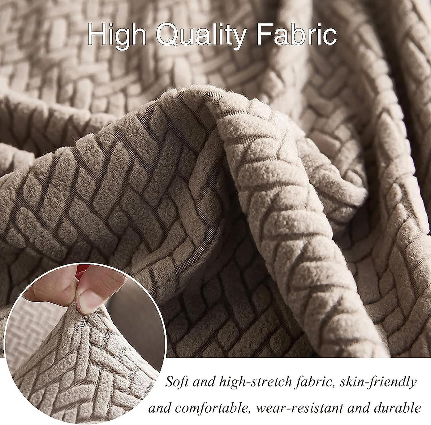 Universal Fleece Fabric Sofa Cover (Khaki)