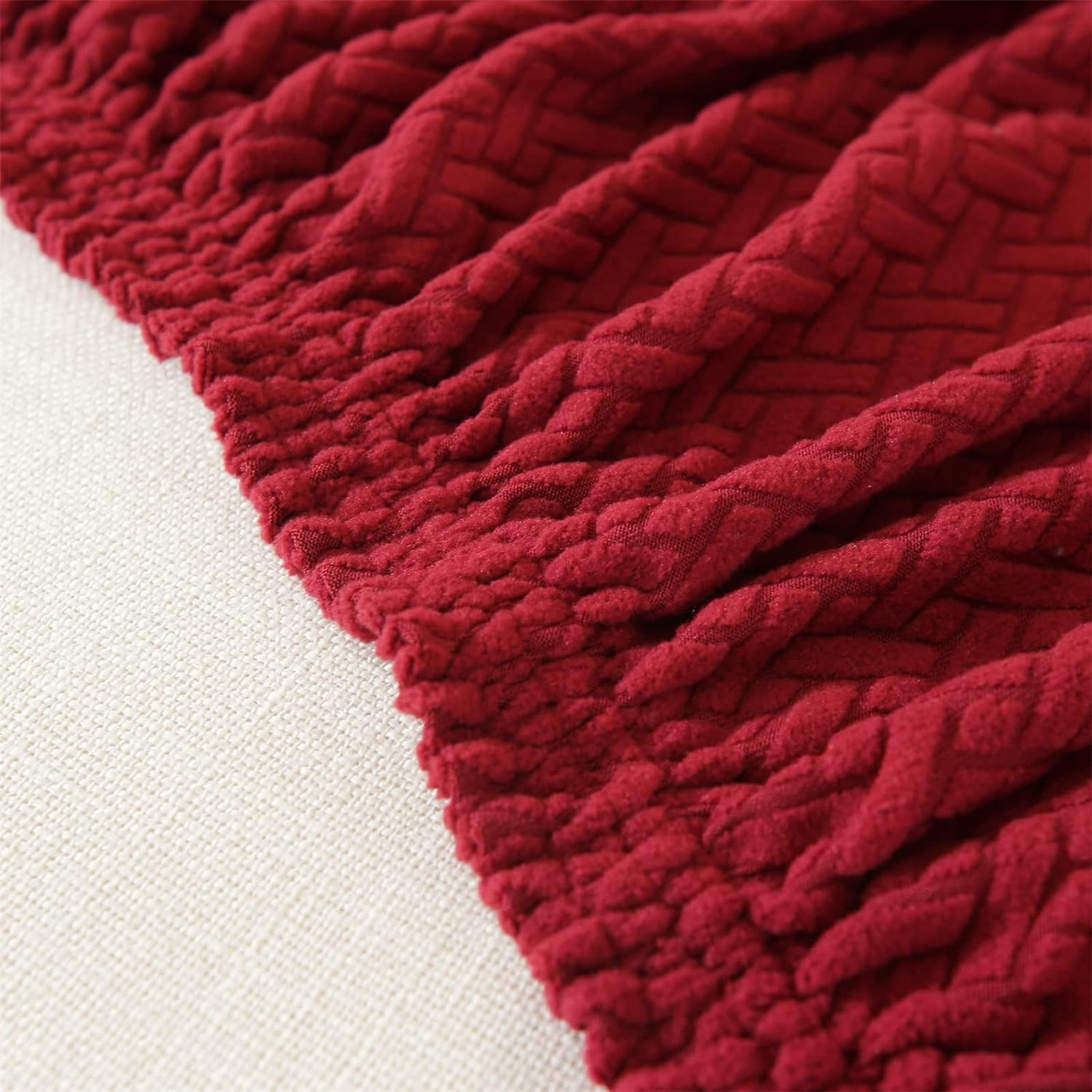 Universal Fleece Fabric Sofa Cover(Maroon)