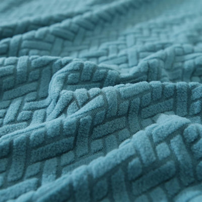 Universal Fleece Sofa Slipcover(Teal)