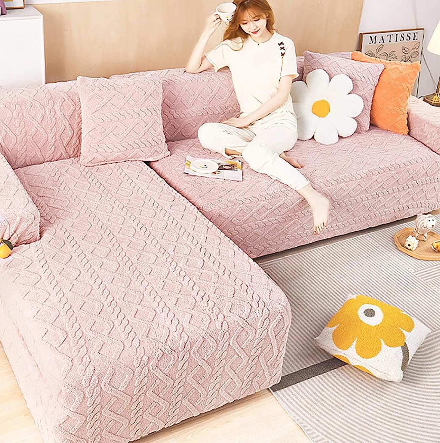 Universal Couch Cover-Pink – House of quirk - Main Image