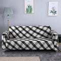 Universal Sofa Cover 140 GSM Sofa Slipcover (Black/White Check)