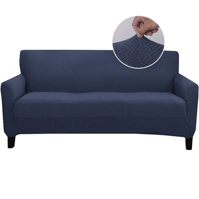 Universal Fleece Fabric Sofa Cover(Navy Blue)