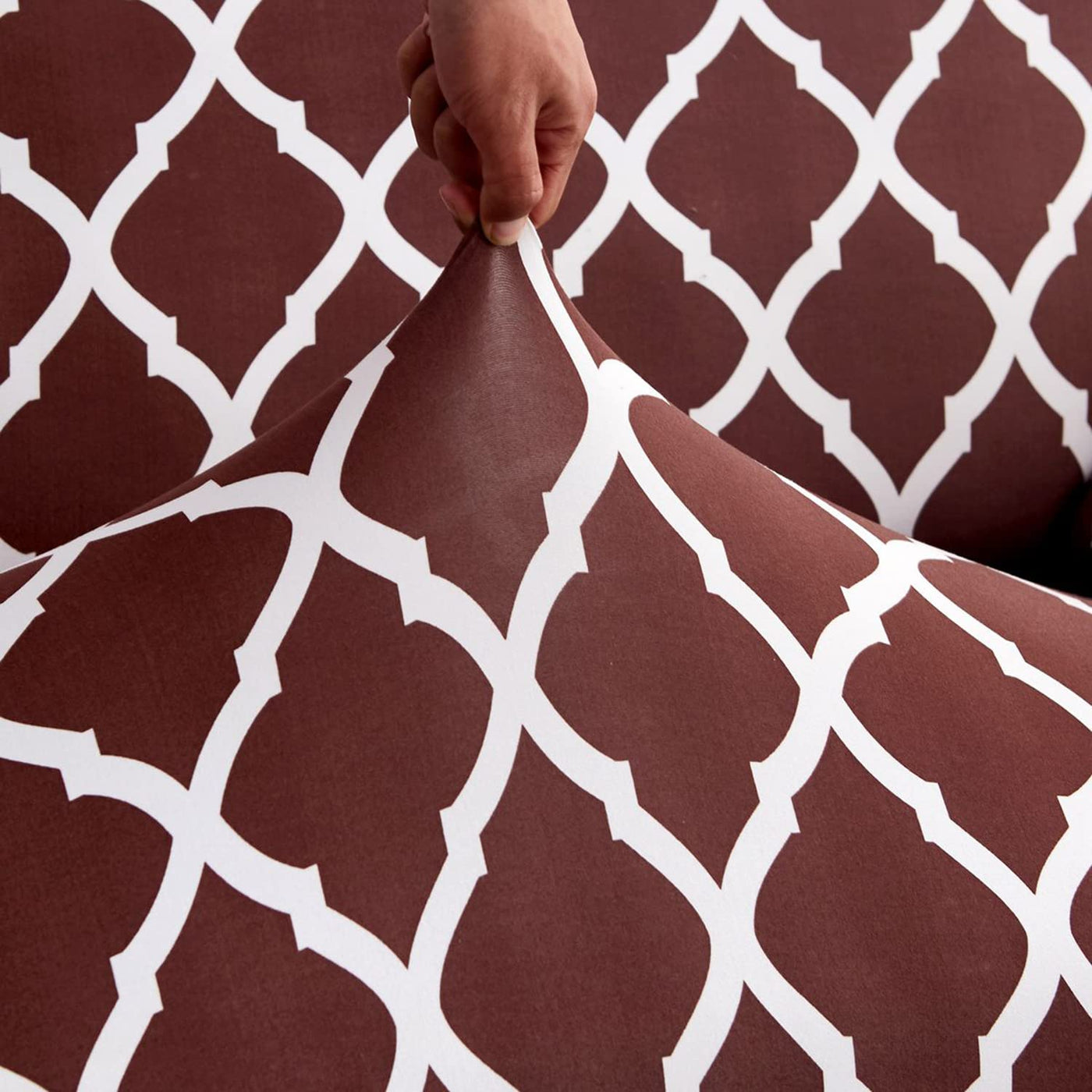 Universal Elastic Sofa Cover (Brown Diamond)