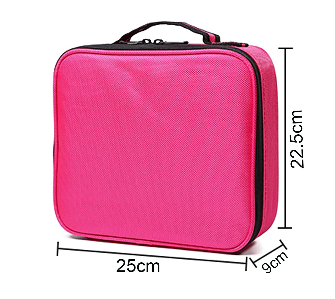 Cosmetic Storage Case with Adjustable Compartment (Pink)