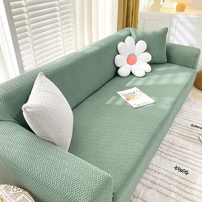 Universal Fleece Fabric Sofa Cover(Pastel Green)