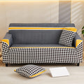 Printed Sofa Cover - Black Handstooth
