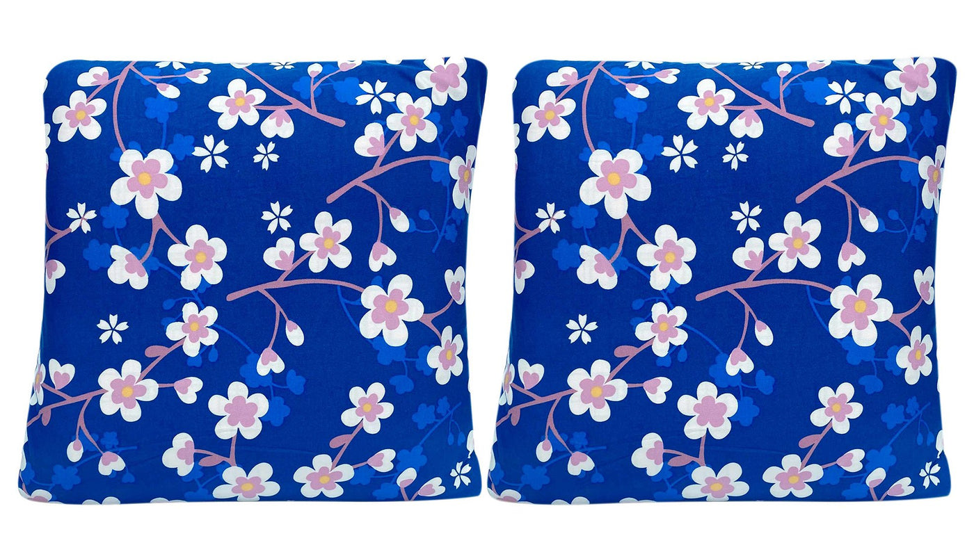 Floral Printed Sofa Cover - Daises Blue