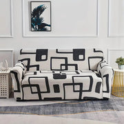 Universal Sofa Couch Cover 140 GSM Sofa Slipcover (Black/White Musk)
