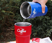 Stainless Steel Coffee Mug, 620 ML Spill Proof Travel Mug with Lid Insulated Tumbler