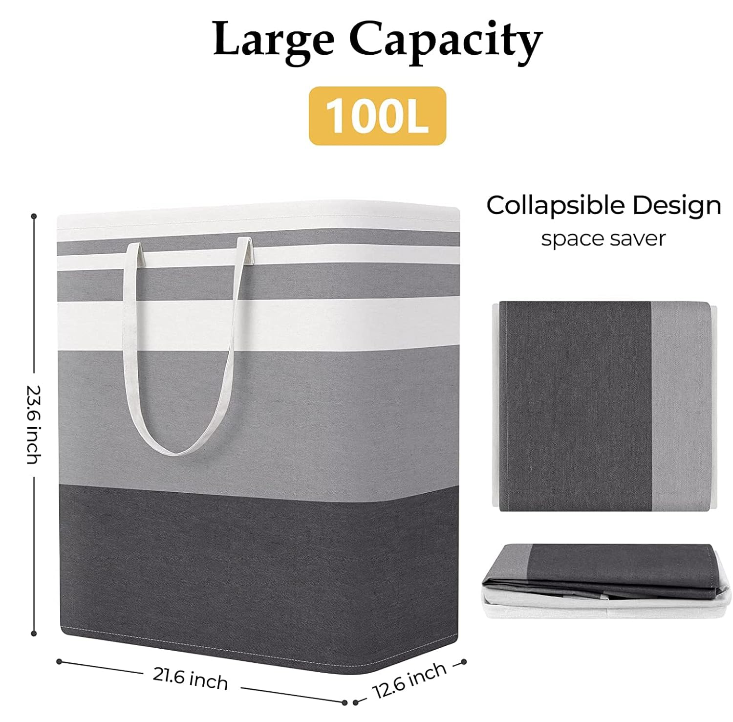 Laundry Hamper Collapsible(Gradient Stipe)