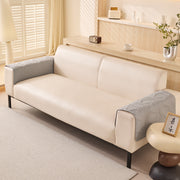 Sofa Covers Mat Cotton Quilted Fabric 1/2/3/4/5 Seater (Grey)