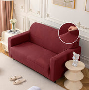 Universal Jacquard Thickened Fabric Sofa Cover (Maroon)