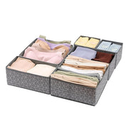 Set of 6 Foldable Storage Box Drawer Divider Organizer Basket Bins