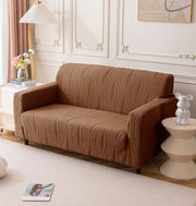 Universal Jacquard Crizzle Pattern Fabric Sofa Cover (Camel)