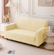 Universal Jacquard Crizzle Pattern Fabric Sofa Cover Soft Touching Cover (Beige)
