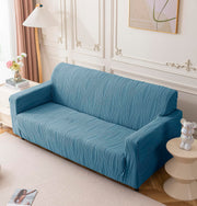 Universal Jacquard Crizzle Pattern Fabric Sofa Cover (Light Blue)