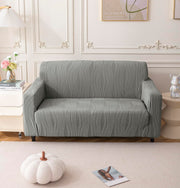 Universal Jacquard Crizzle Pattern Fabric Sofa Cover (Dark Grey)