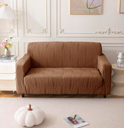 Universal Jacquard Crizzle Pattern Fabric Sofa Cover (Camel)