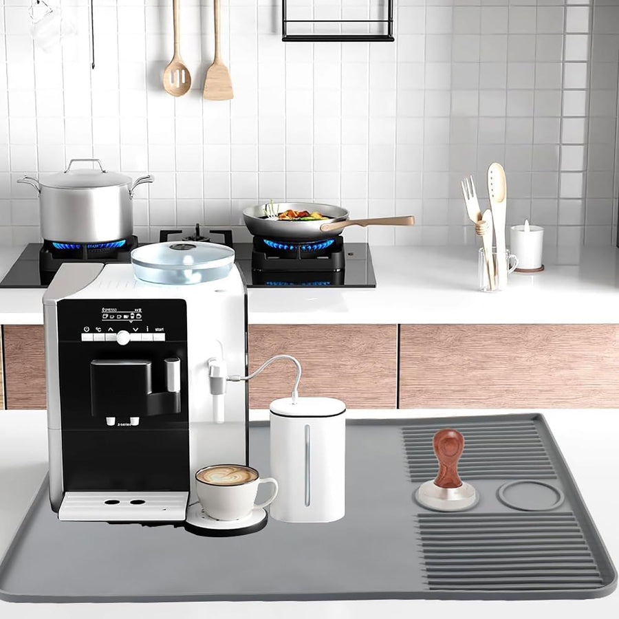Silicone Coffee Mat For Counter Raised Spill Proof Edge