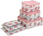 Travel Storage Printed Clothes Packing Cubes bags Set of 6 pcs