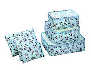 Travel Storage Printed Clothes Packing Cubes bags Set of 6 pcs