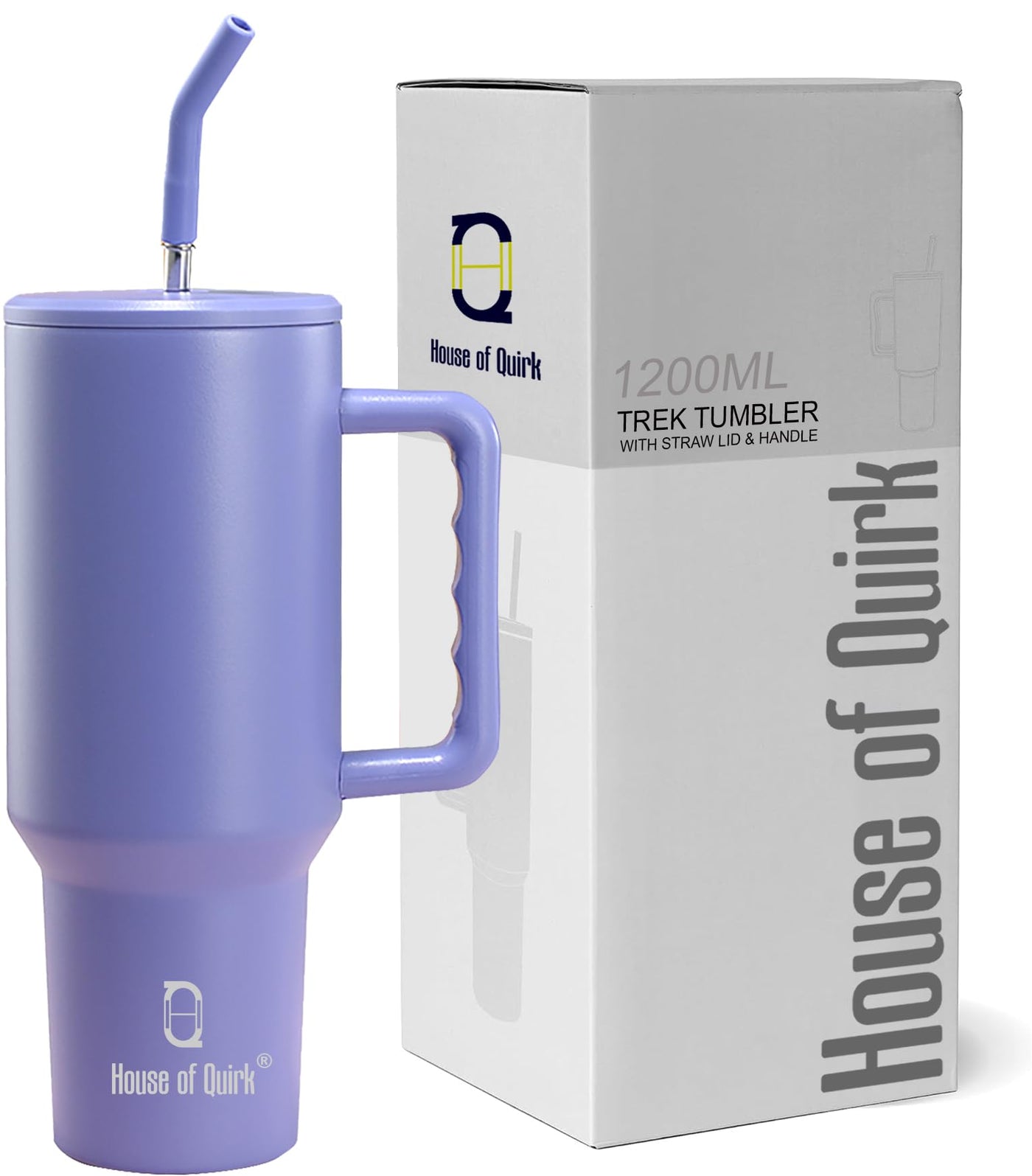 Stainless Steel Vacuum Insulated Tumbler with Straw and Lid & Handle - (1200 ML)