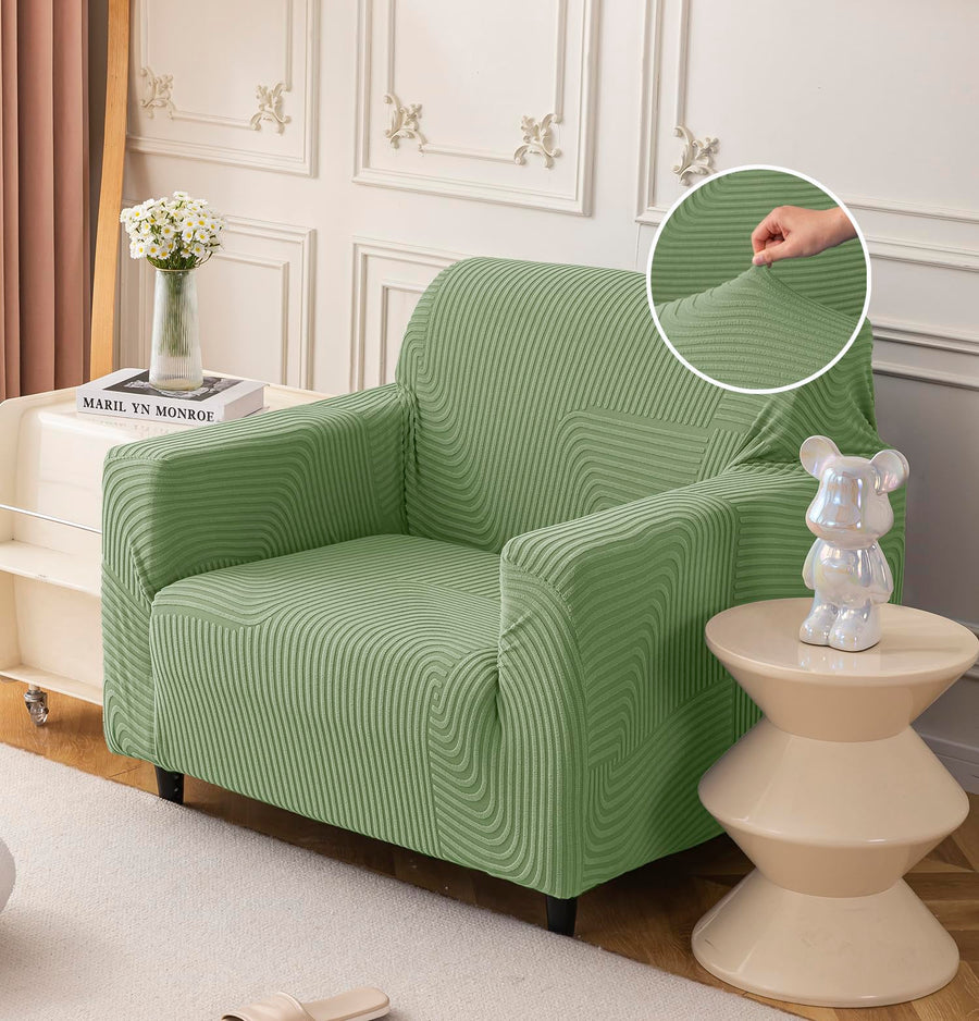 Universal Jacquard Thickened Fabric Sofa Cover (Green)