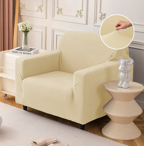 Universal Jacquard Thickened Fabric Sofa Cover (Beige)