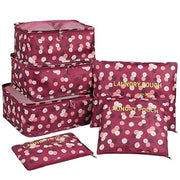 Travel Storage Printed Clothes Packing Cubes bags Set of 6 pcs