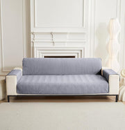 Quilted Polyester Sofa Cover Mat Furniture Protector (Grey)