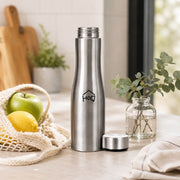 1 Litre Stainless Steel Water Bottle with Sipper Cap – Single Wall, Leak-Resistant Sports & Fridge Bottle (Silver)