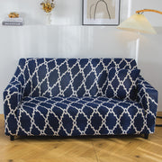 Polyester Spandex Printed Sofa Cover Big Elasticity Cover (Dark Blue Lantern)