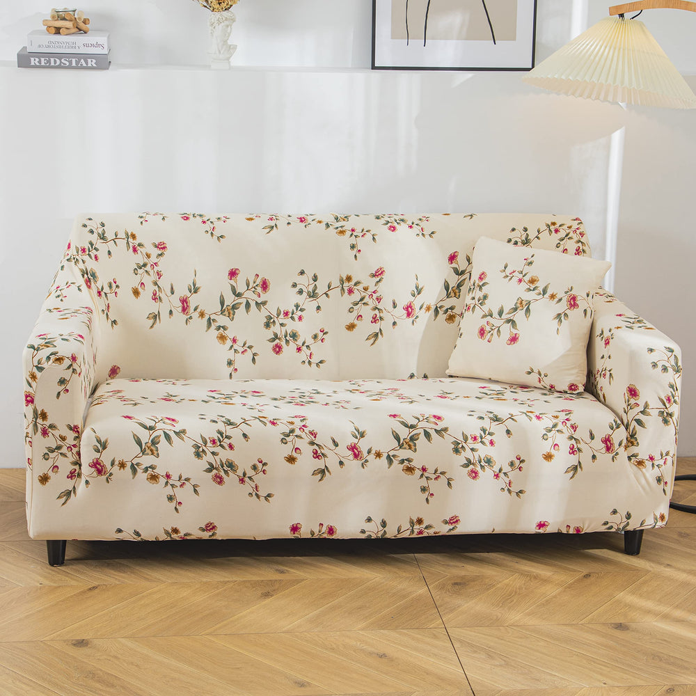 Universal Sofa Cover Big Elasticity Cover for Couch 140 GSM (Beige Tulip)