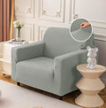 Universal Jacquard Thickened Fabric Sofa Cover (Light Grey)