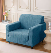 Universal Jacquard Crizzle Pattern Fabric Sofa Cover (Light Blue)