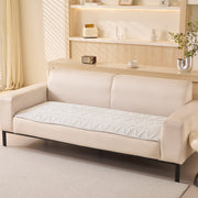 Sofa Covers Mat Cotton Quilted Fabric 1/2/3/4/5 Seater (Beige)