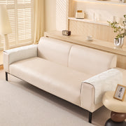 Sofa Covers Mat Cotton Quilted Fabric 1/2/3/4/5 Seater (Beige)