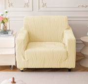 Universal Jacquard Crizzle Pattern Fabric Sofa Cover Soft Touching Cover (Beige)