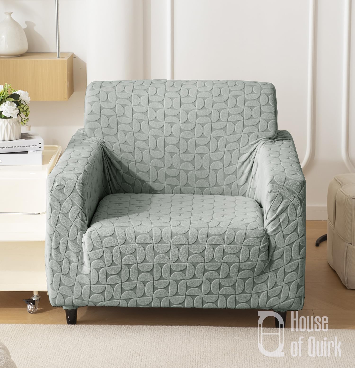 Universal Jacquard Fabric Texture Sofa Cover 220 GSM (STONE)