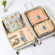 Travel Storage Printed Clothes Packing Cubes bags Set of 6 pcs