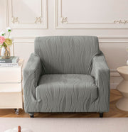 Universal Jacquard Crizzle Pattern Fabric Sofa Cover (Dark Grey)