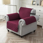 Reversible Sofa/Couch Covers with Adjustable Elastic Straps 280 GSM (WINE/BEIGE)