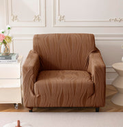 Universal Jacquard Crizzle Pattern Fabric Sofa Cover (Camel)