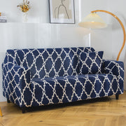 Polyester Spandex Printed Sofa Cover Big Elasticity Cover (Dark Blue Lantern)