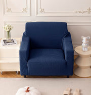Universal Jacquard Thickened Fabric Sofa Cover (Navy)