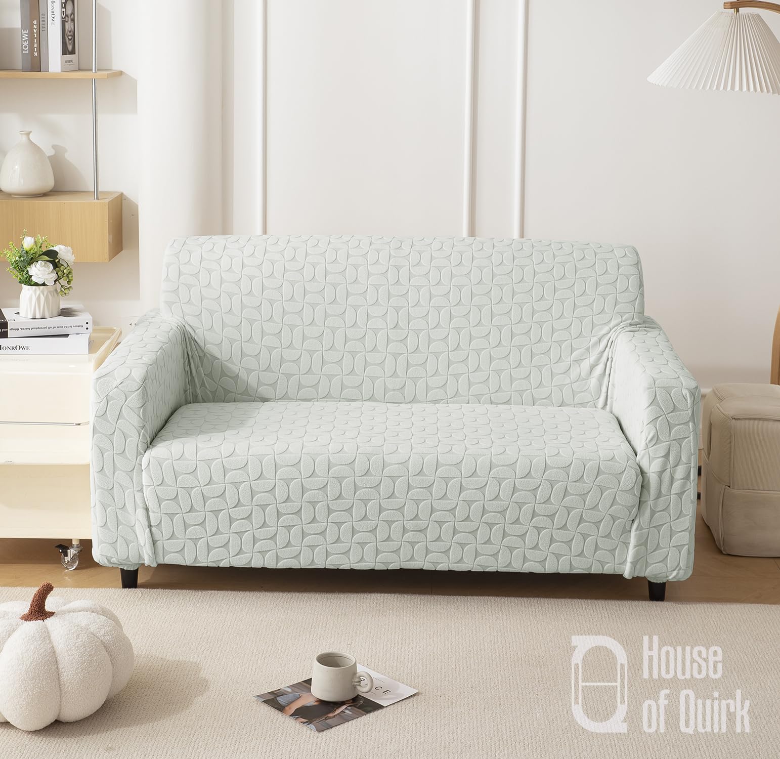 Universal Jacquard Fabric Texture Sofa Cover 220 GSM (SMOKE)